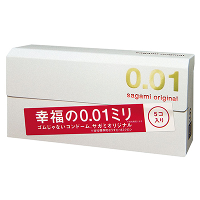【保險套界的霸主！】日本熱銷！Sagami Original 相模原創 001保險套-5片裝0.01